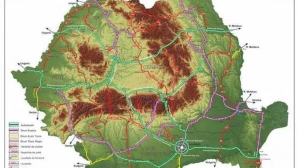 Harta autostrăzilor România