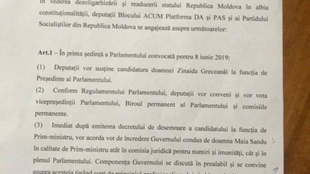 Acordul dintre ACUM-PSRM