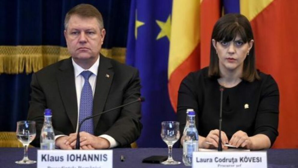 Klaus Iohannis si Laura Covesi