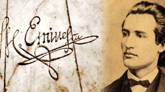 Portretul marelui poet naţional Mihai Eminescu