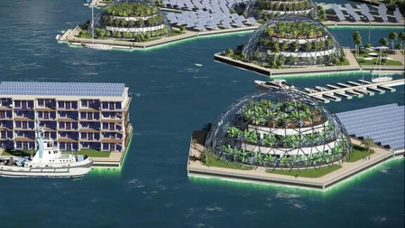 Panorama orașului plutitor care urmează să devină realitate