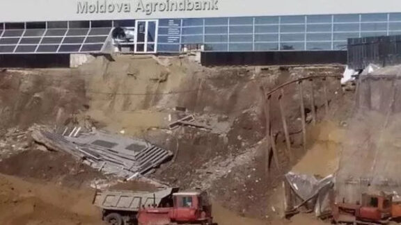 Construcție surpată bd. Moscovei