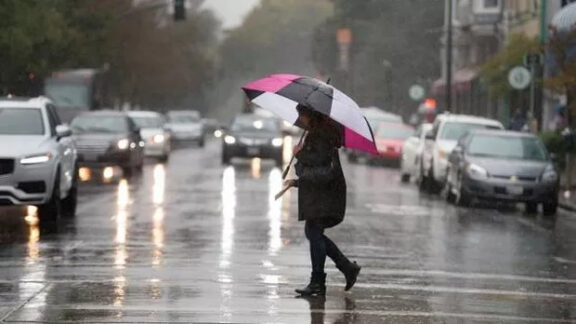 o fată cu umbrelă mergând pe drum