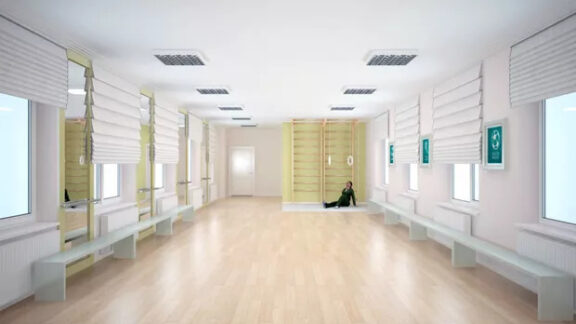 o sală de sport renovată