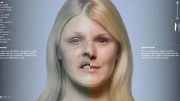 Efectele fumatului asupra feței unei femei